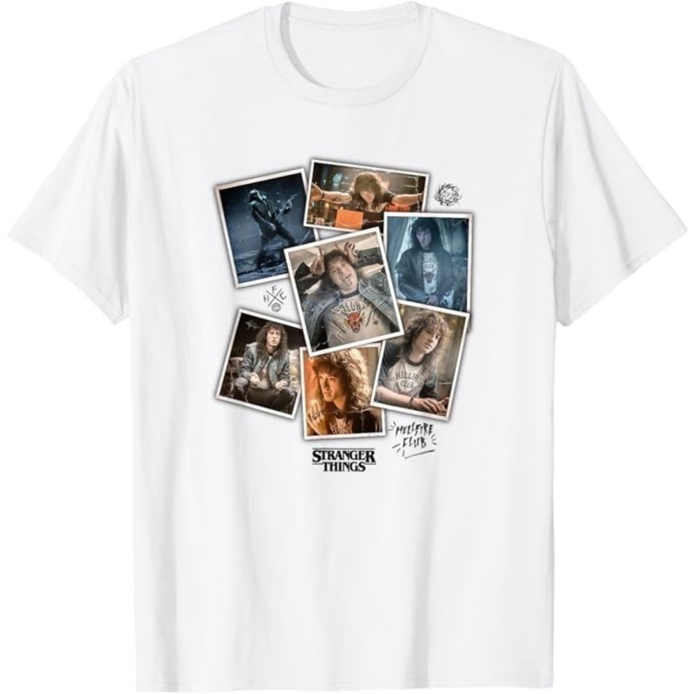 Stranger Things Eddie Munson Scrapbook Photos Graphic T-Shirt
